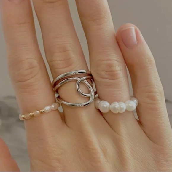 New solid 925 sterling silver intertwined ring - Picture 7 of 10